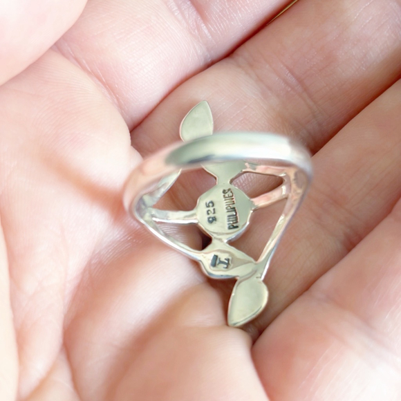 Sterling Silver 925 Turquoise Ring Size 10 Blue Copper Southwest Boho - Picture 8 of 8